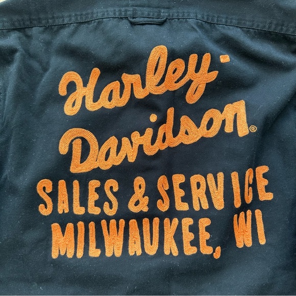Harley-Davidson x Champion by Todd Snyder Harley-Davidson Shop Shirt in Black - Picture 12 of 16
